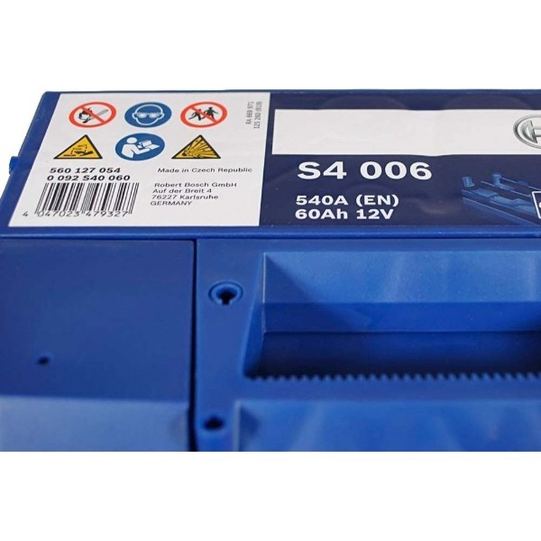 Фото - Автомобильный аккумулятор Bosch S4 12В 60А 540А L+ (0092S40060)